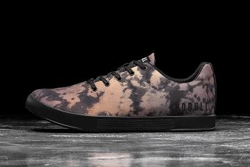 Men's Nobull Toffee Tie-Dye Canvas Trainers Grey / Brown | SG C2373T